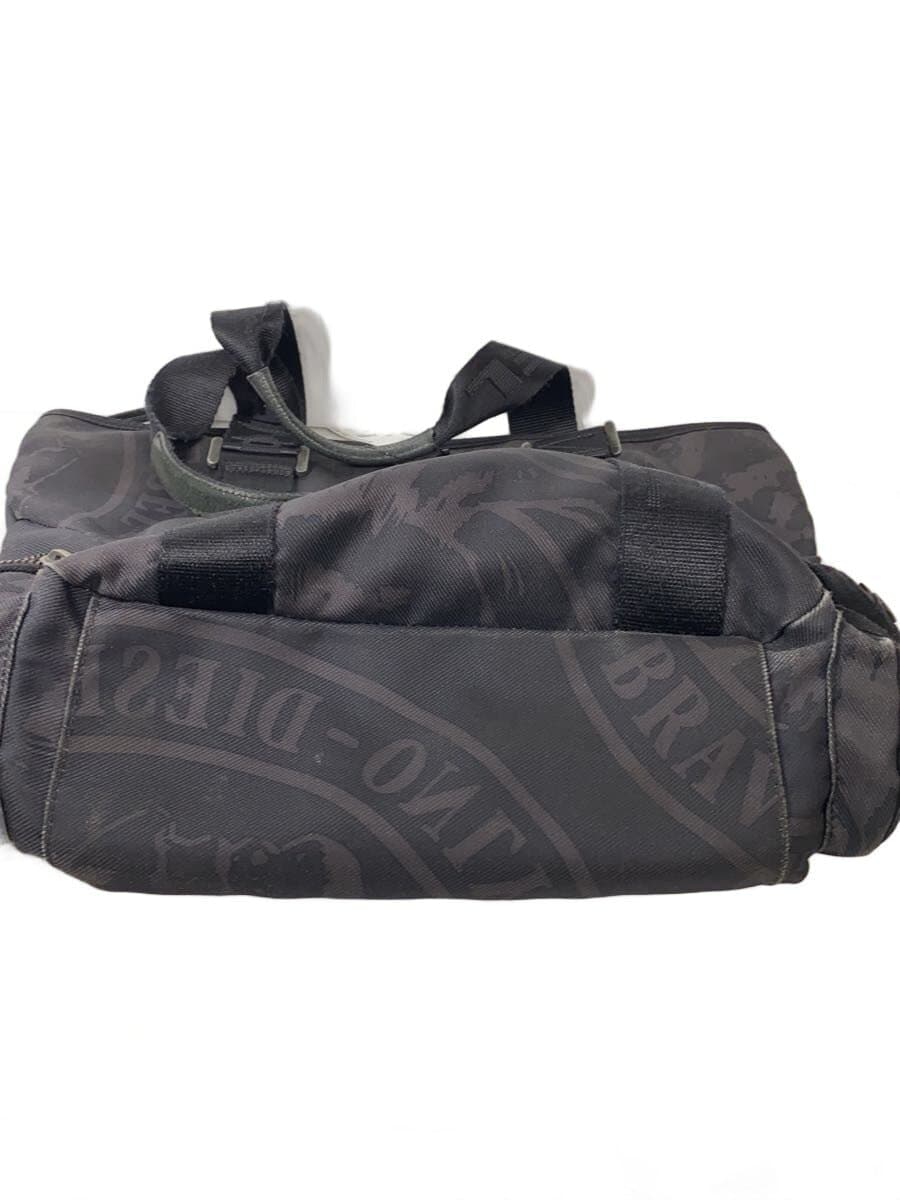 Diesel Fashion Tote Bag Nylon Black All-over Pattern 3
