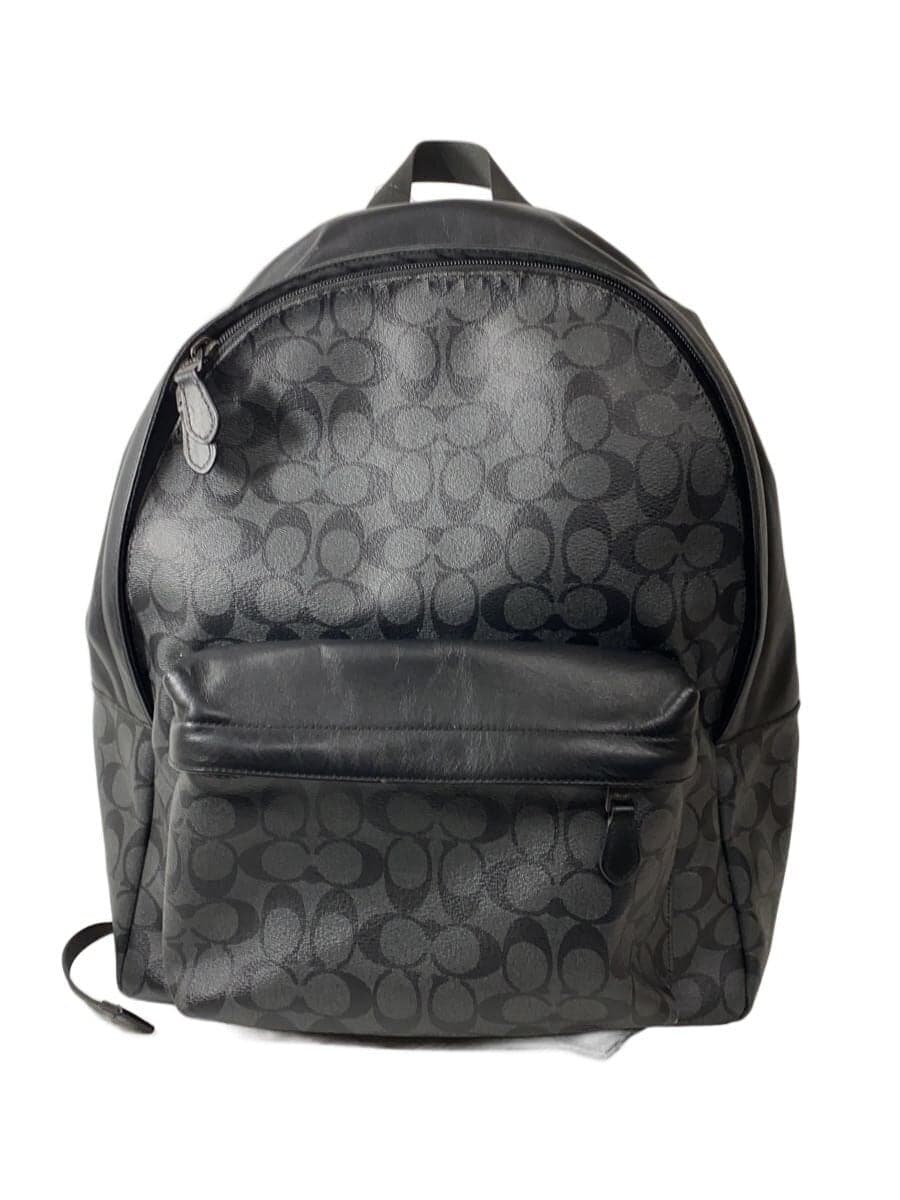 COACH Backpack Leather Black F55398