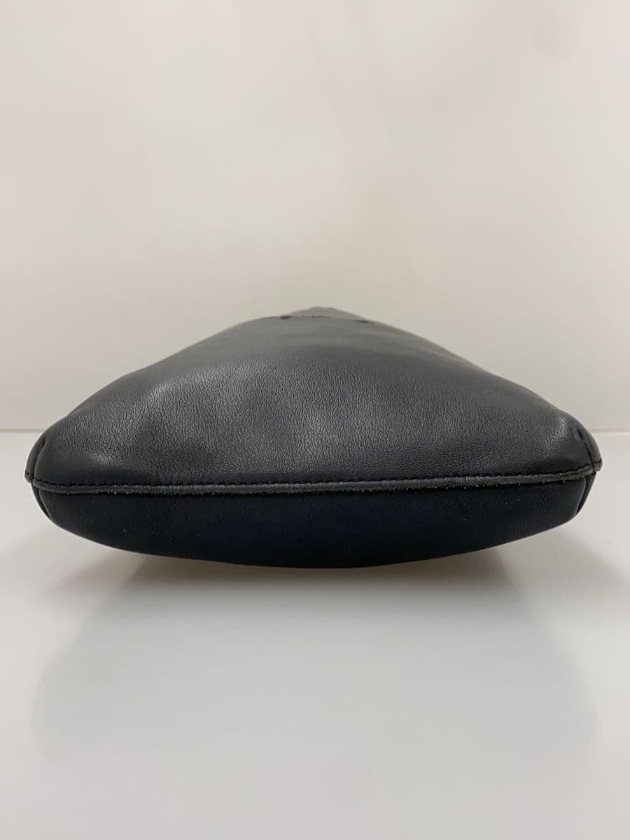 agnes b. Shoulder Bag Cowhide BLK Plain PAHO2-03 4