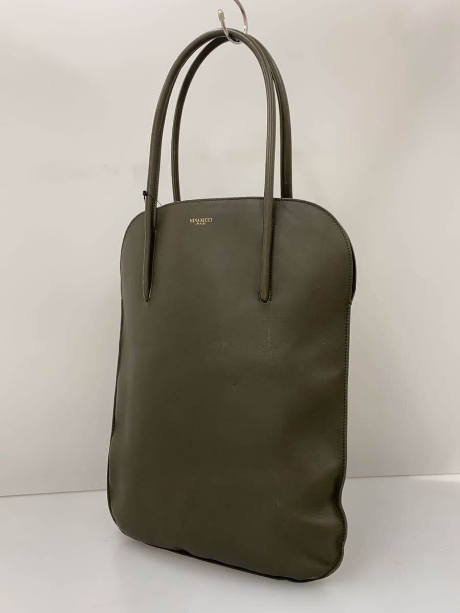 NINA RICCI tote bag -- KHK plain 2