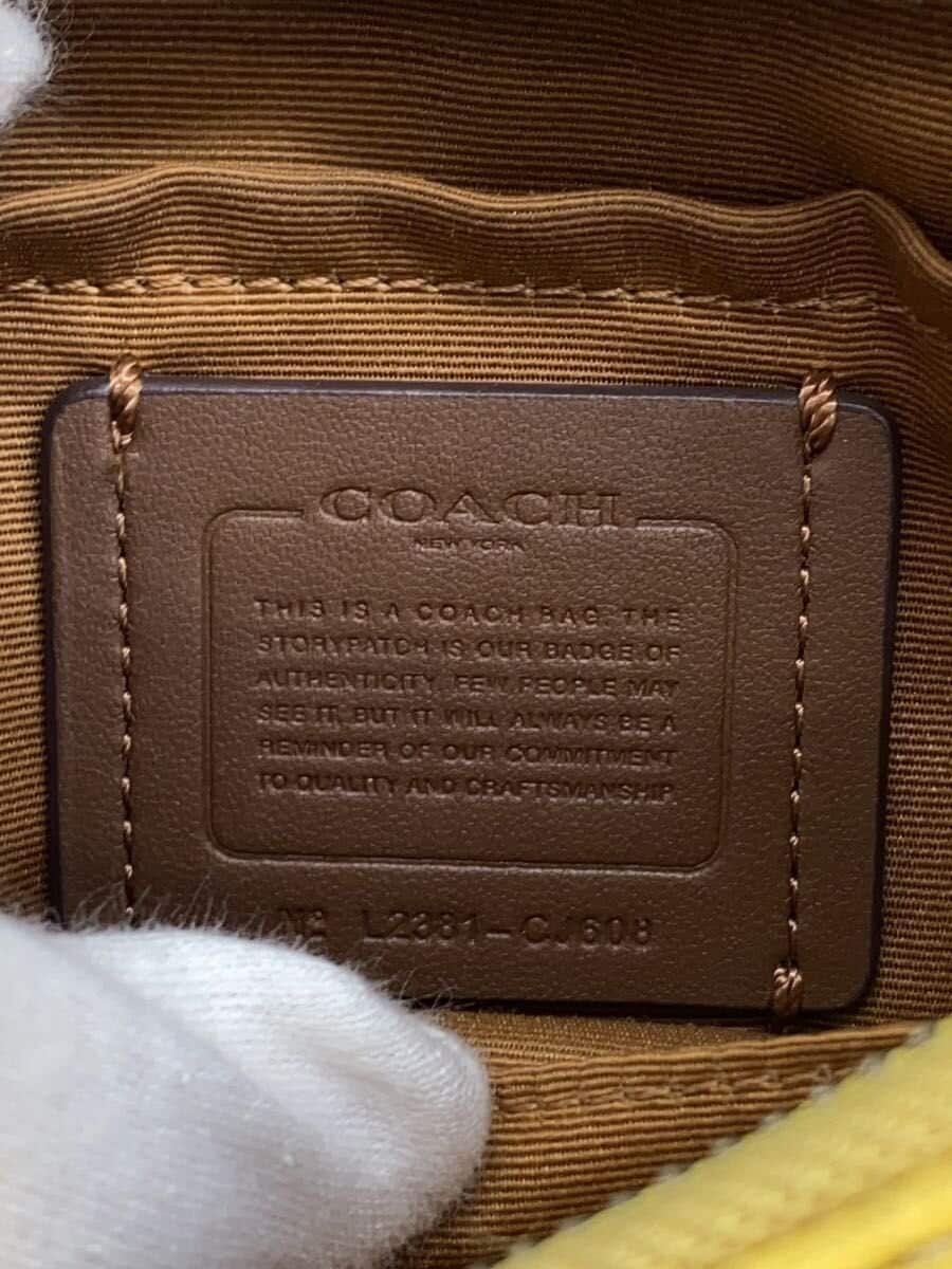 COACH Shoulder Bag -- YLW Solid CJ608 5