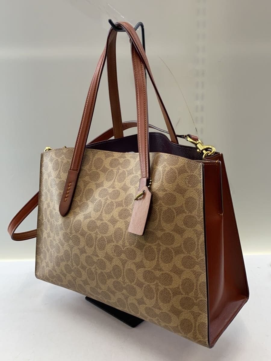 COACH Shoulder Bag PVC BRW All Over Pattern 31210 Charlie Carryall 2