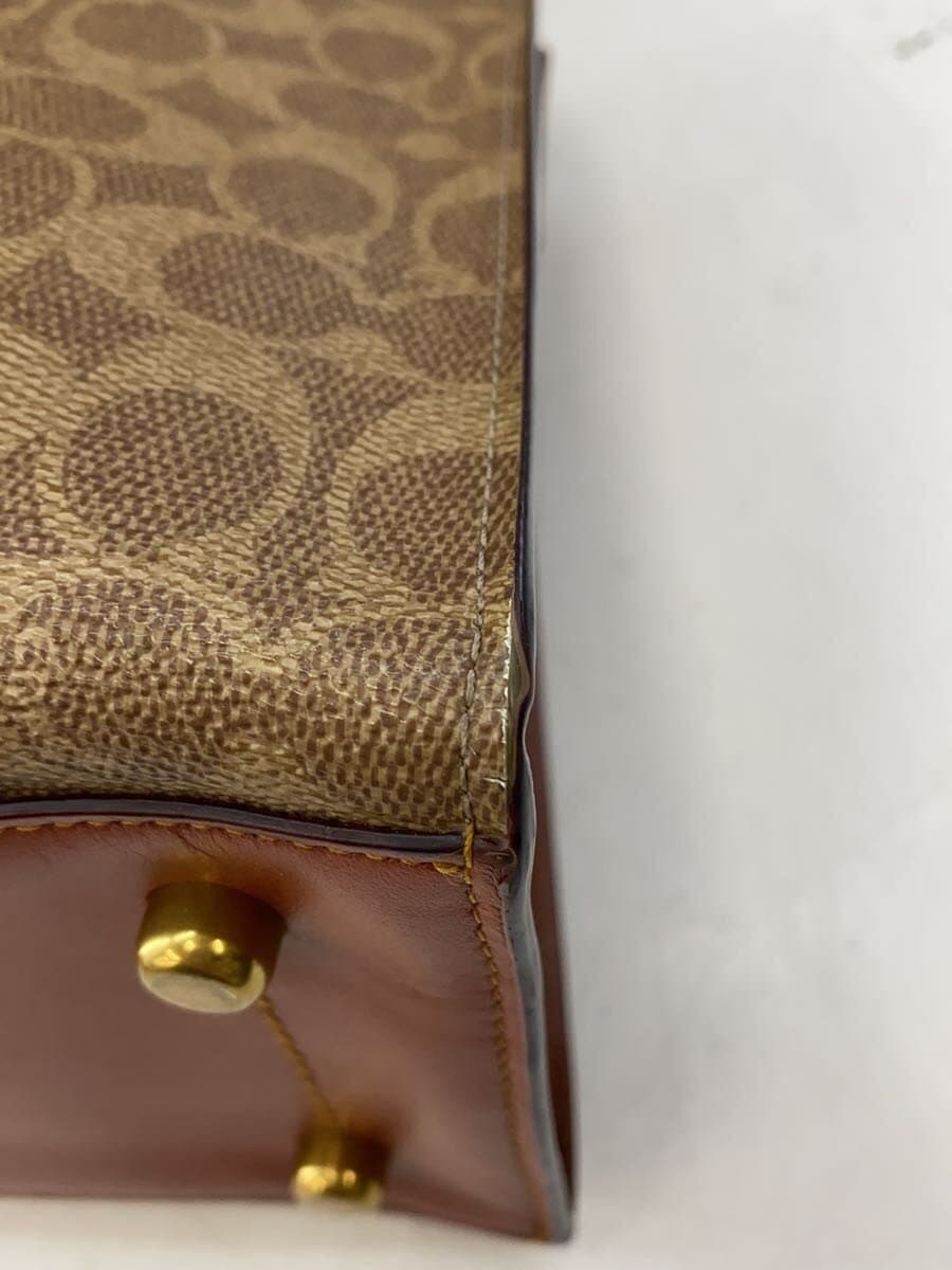 COACH Shoulder Bag PVC BRW All Over Pattern 31210 Charlie Carryall 7