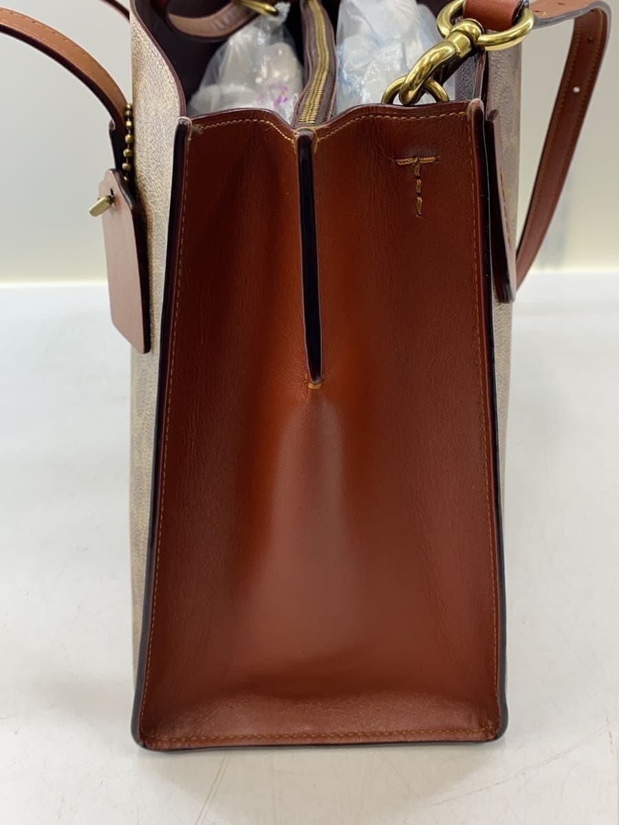 COACH Shoulder Bag PVC BRW All Over Pattern 31210 Charlie Carryall 8