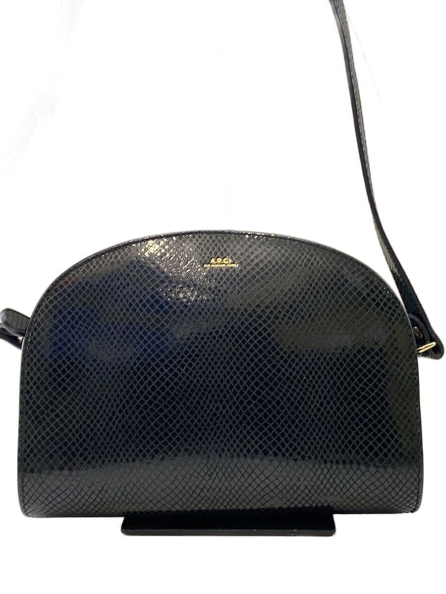 A.P.C. Half Moon Shoulder Bag Leather BLK