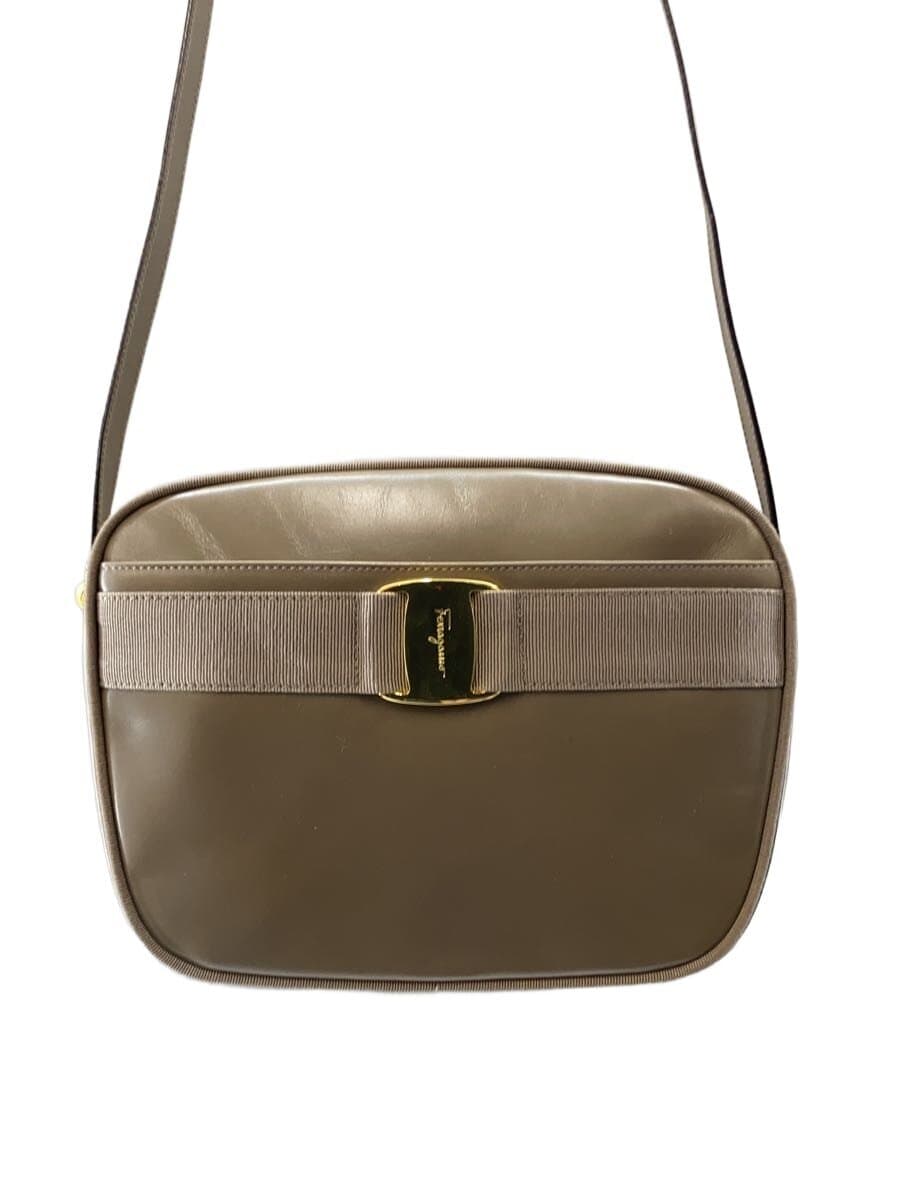 Salvatore Ferragamo Shoulder Bag Leather BEG