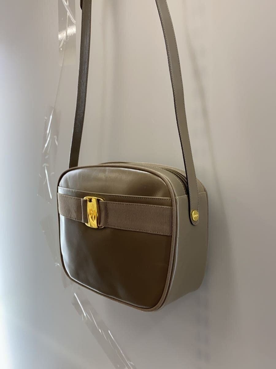 Salvatore Ferragamo Shoulder Bag Leather BEG 2