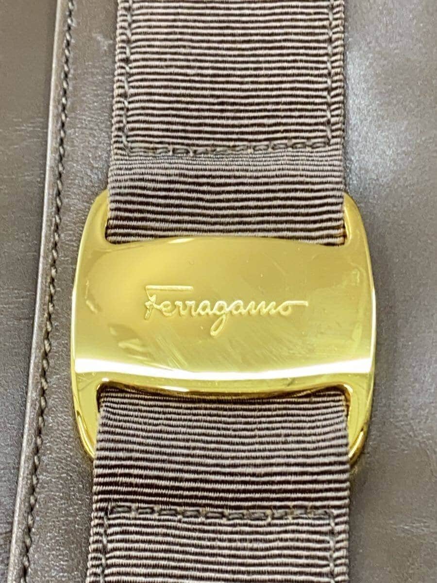 Salvatore Ferragamo Shoulder Bag Leather BEG 5