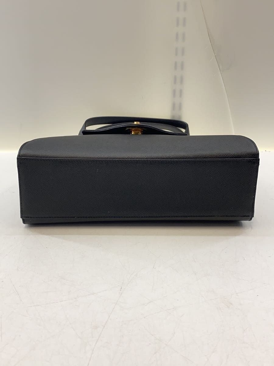 GIVENCHY Turnlock Handbag Cowhide Black 4