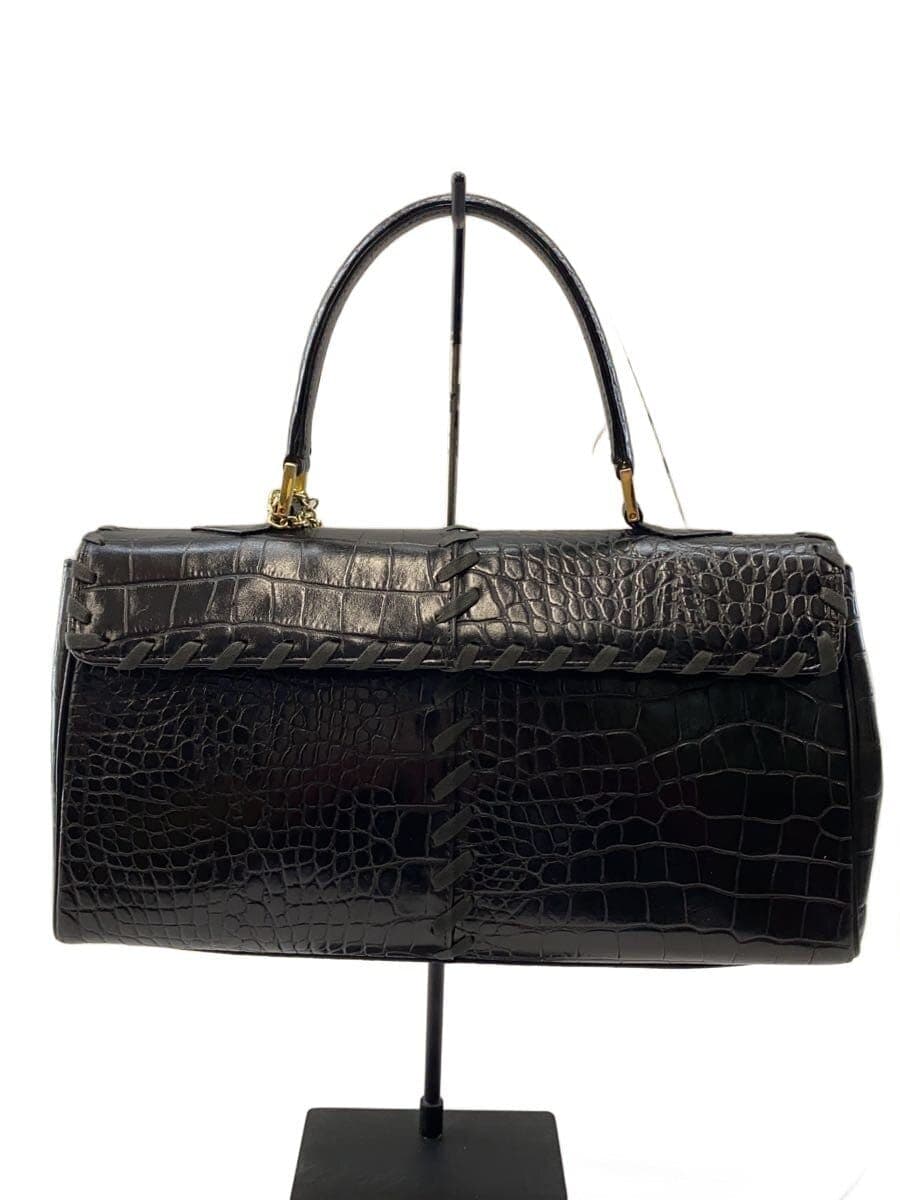 YVES SAINT LAURENT Handbag Leather BLK