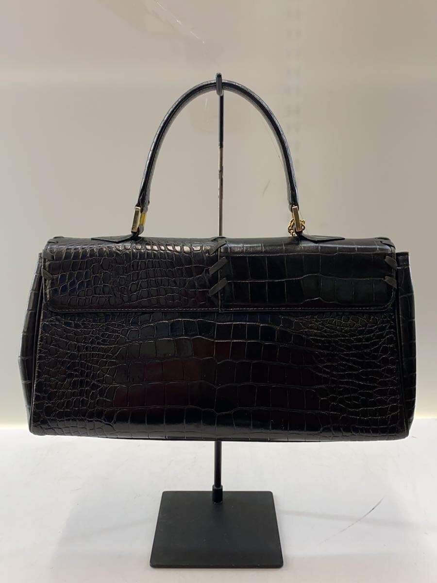 YVES SAINT LAURENT Handbag Leather BLK 3