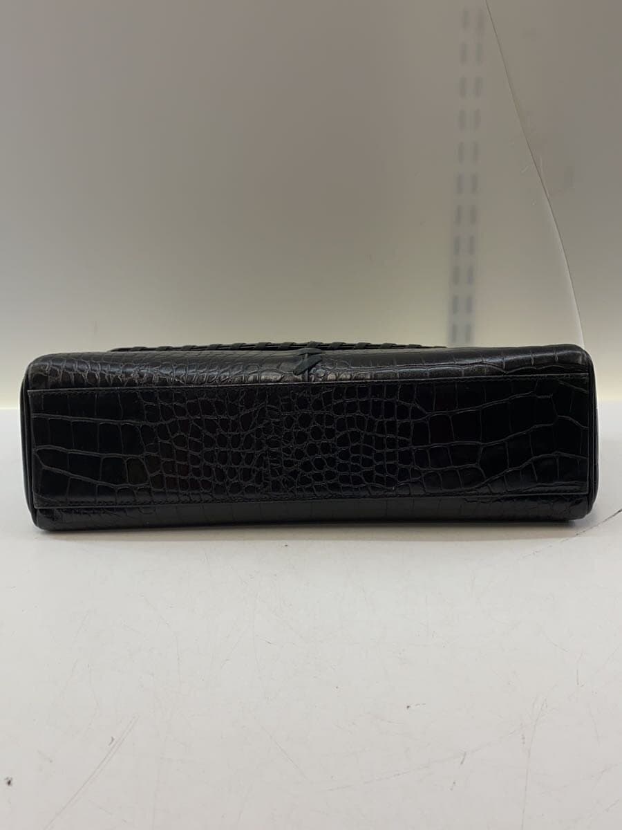 YVES SAINT LAURENT Handbag Leather BLK 4