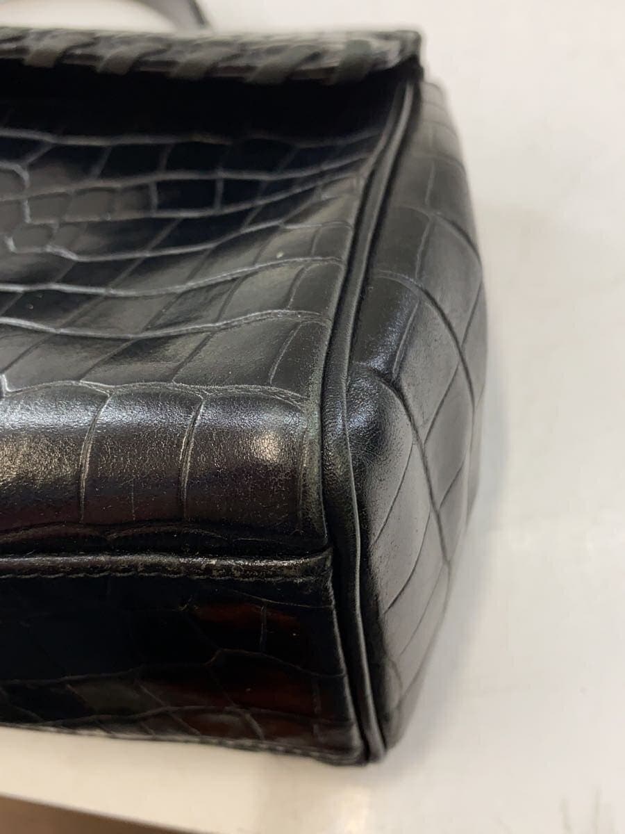 YVES SAINT LAURENT Handbag Leather BLK 8