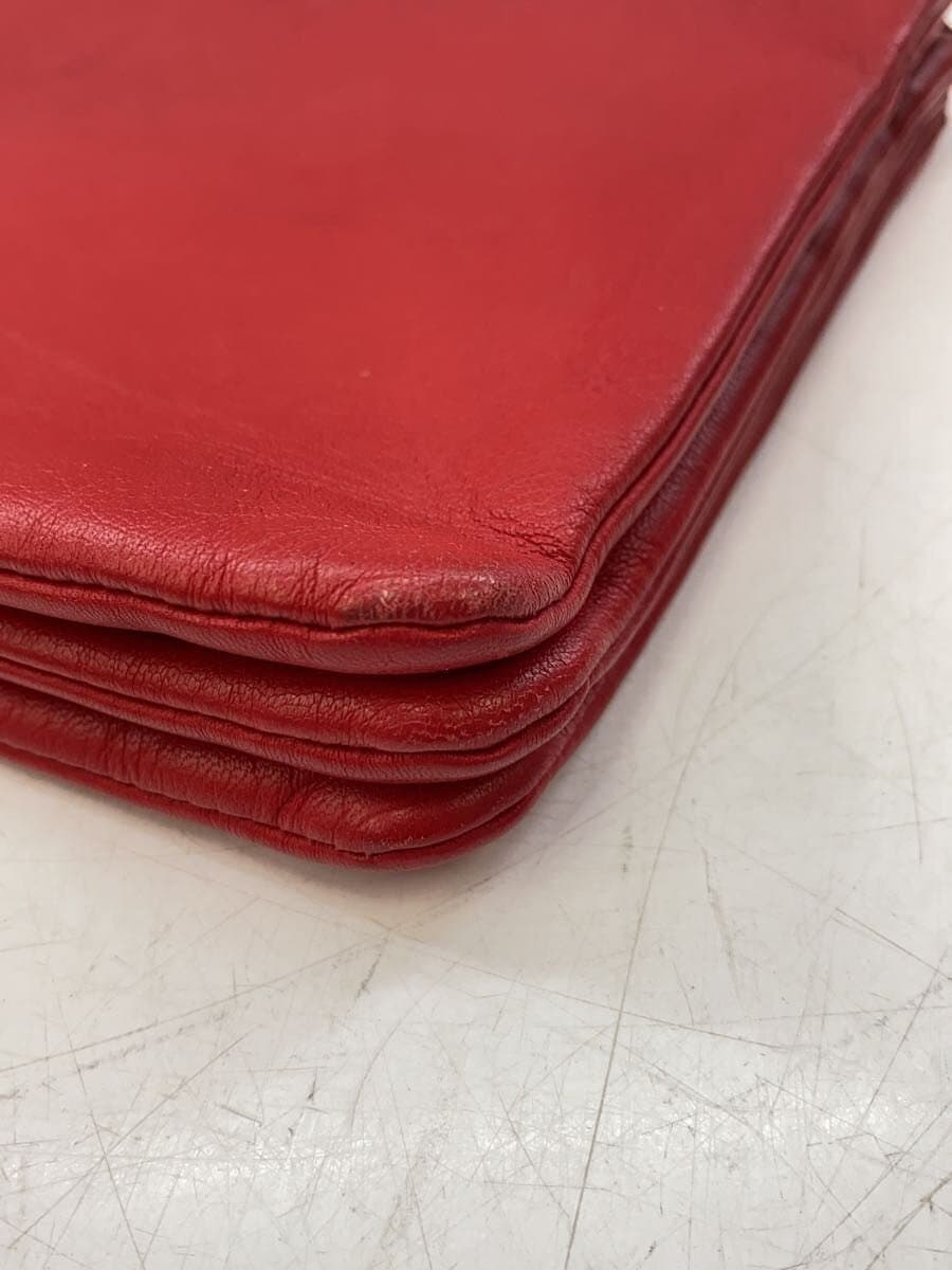 CELINE shoulder bag leather RED solid color F-MM-0164 7