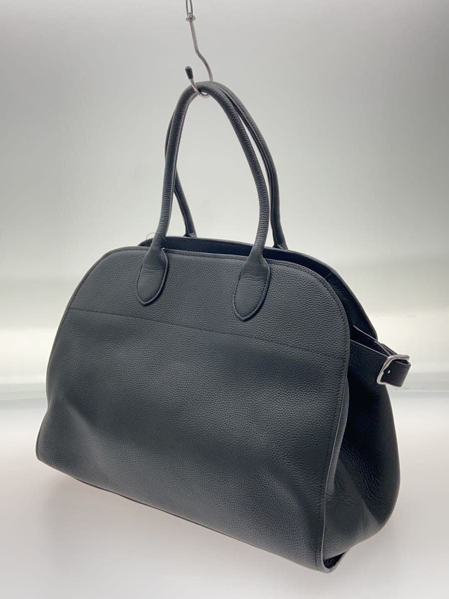 JISTORYSID Belted Boston Bag Side Belt Boston Bag Tote Bag Leather BLK 2