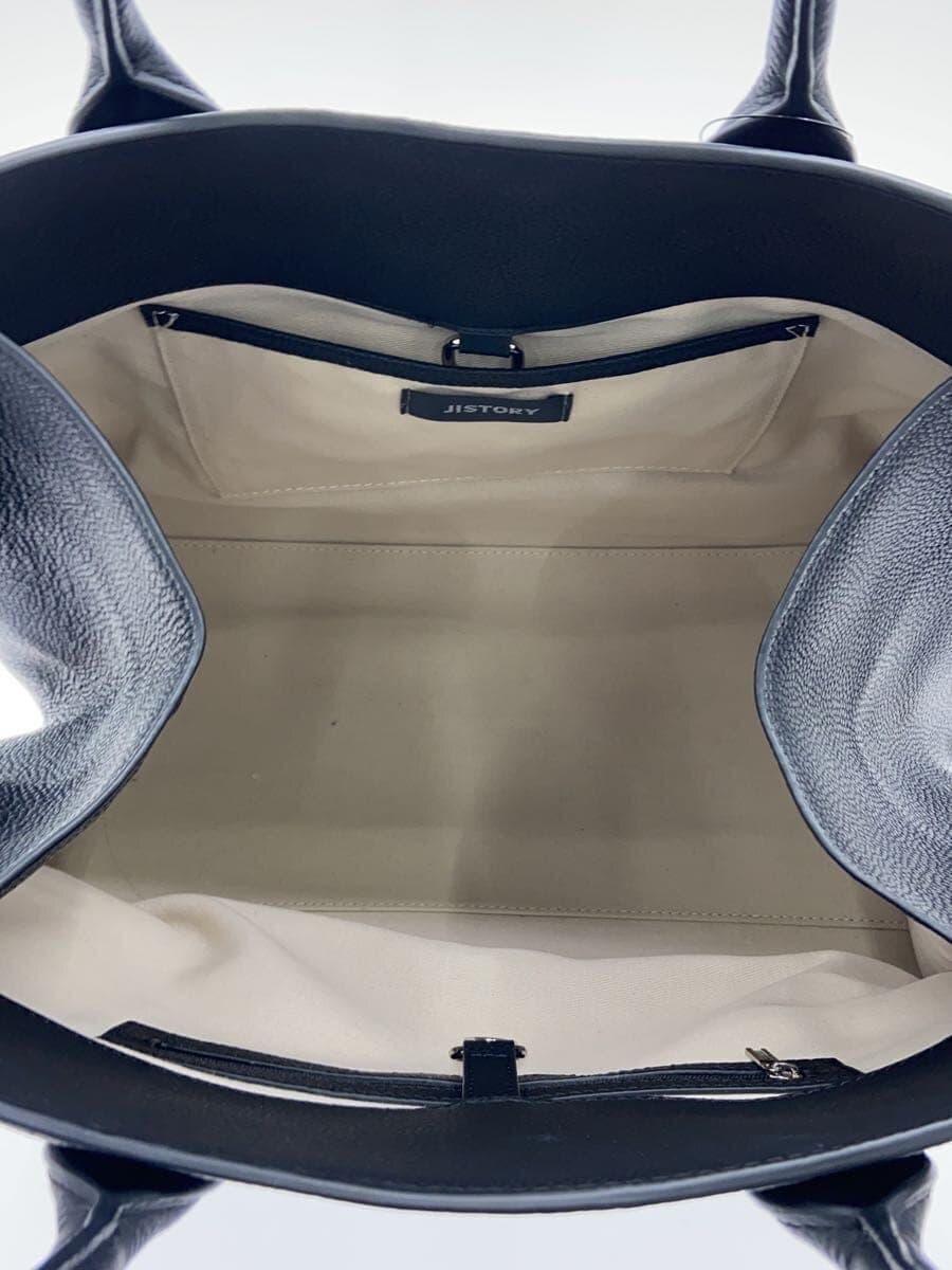 JISTORYSID Belted Boston Bag Side Belt Boston Bag Tote Bag Leather BLK 6