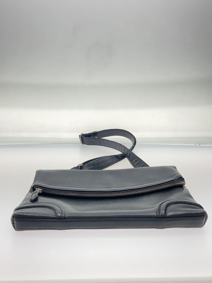 FIVE WOODS Shoulder Bag Leather BLK Solid Color 4