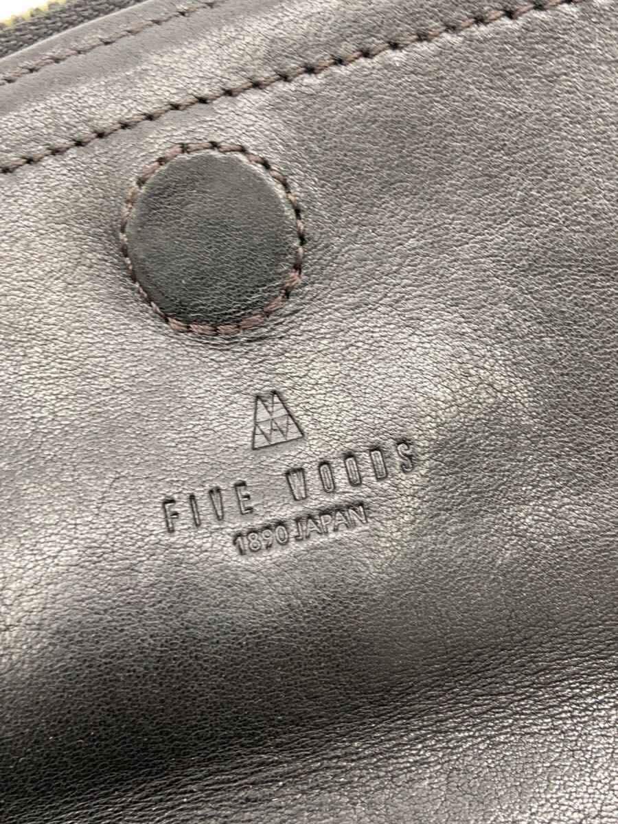 FIVE WOODS Shoulder Bag Leather BLK Solid Color 5