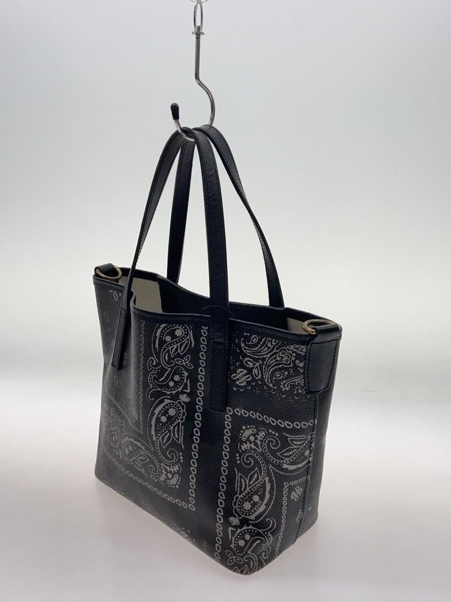 Gentil Bandit Tote Bag Leather Black All-over Pattern 2
