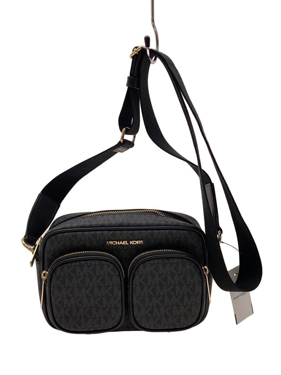 MICHAEL KORS Shoulder Bag Leather Black All-over Pattern 35S2GTTC2B