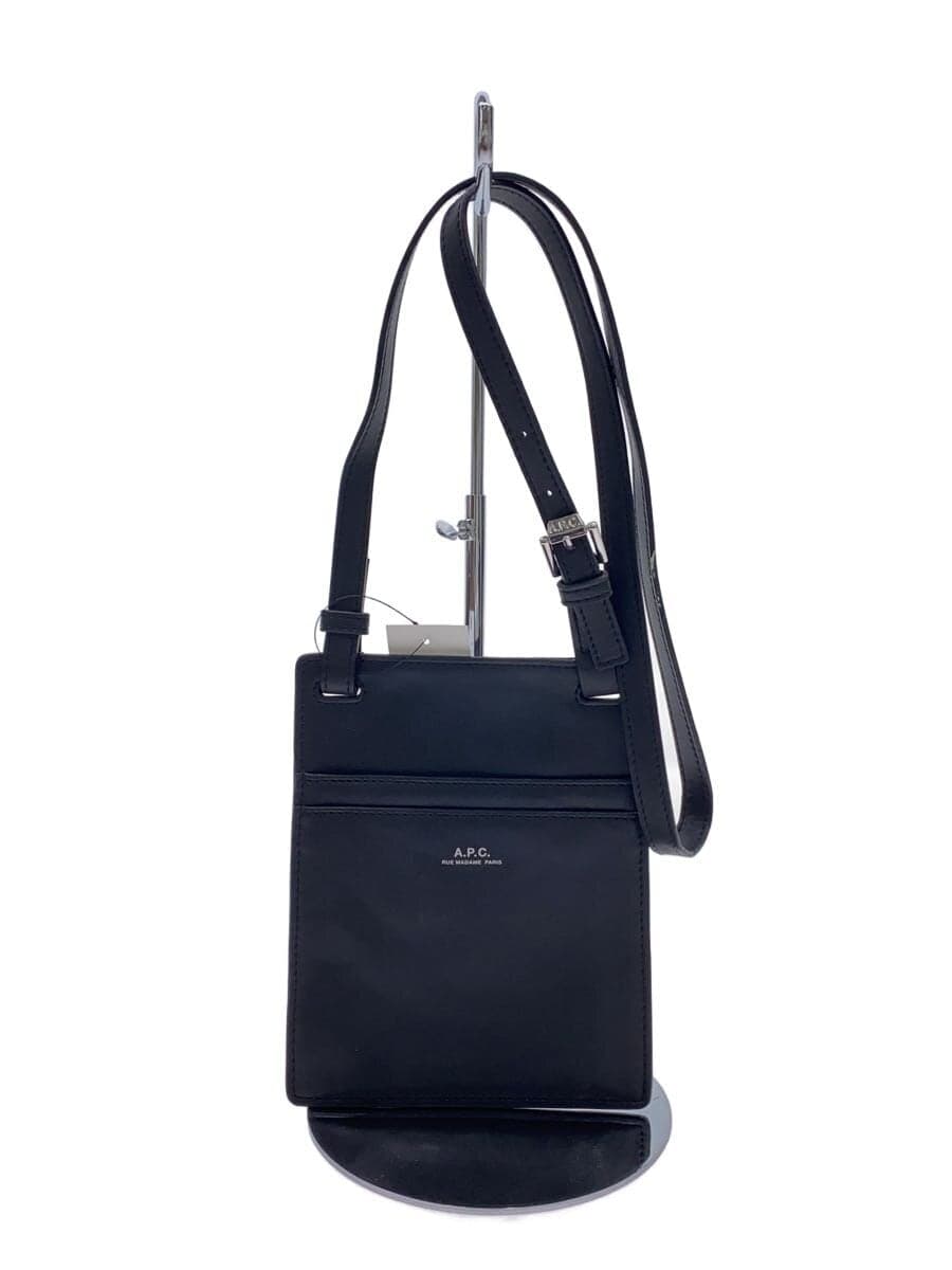 A.P.C. NINO Shoulder Bag Faux Leather BLK