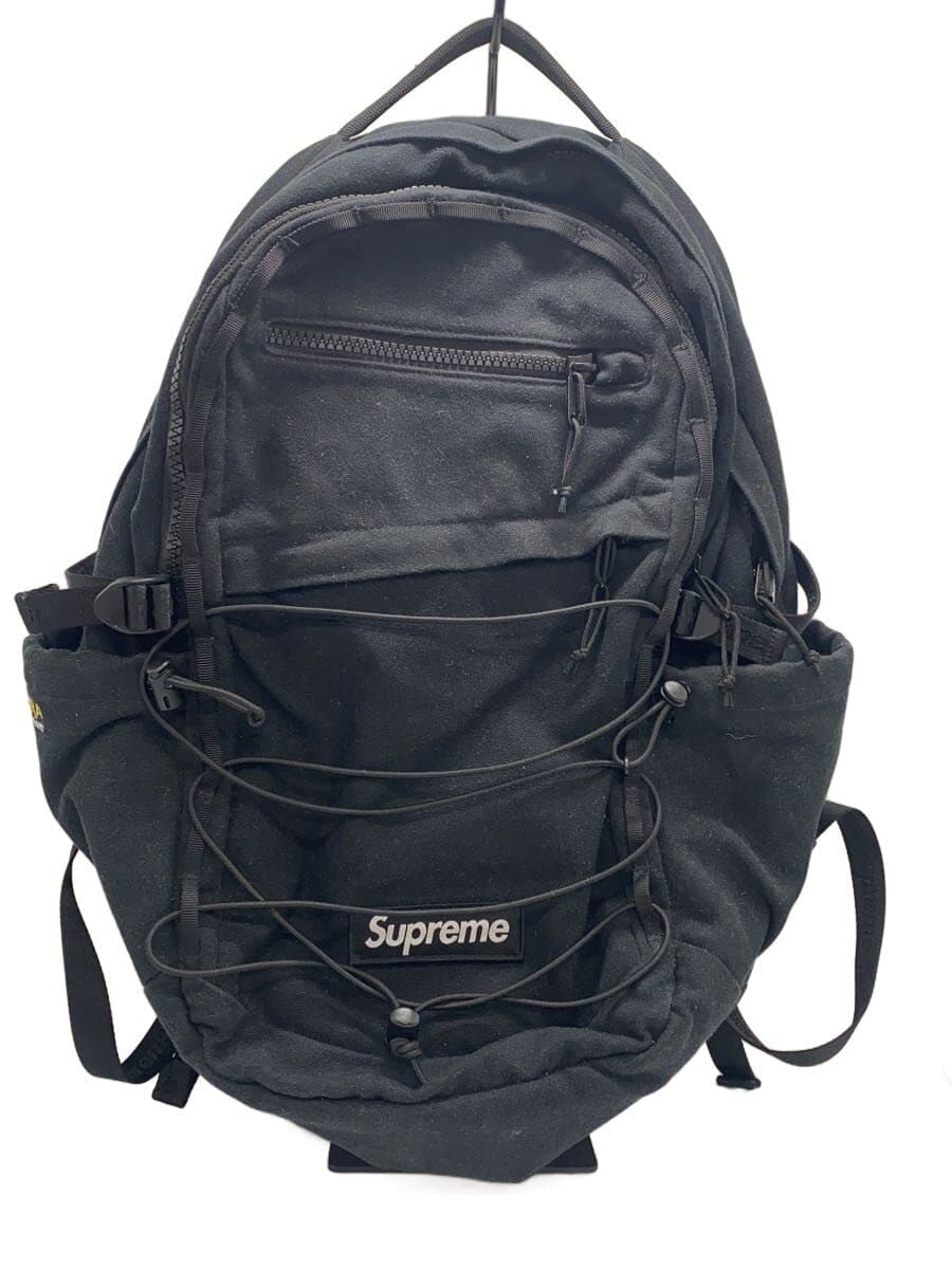 Supreme Backpack Cotton Black Solid Color