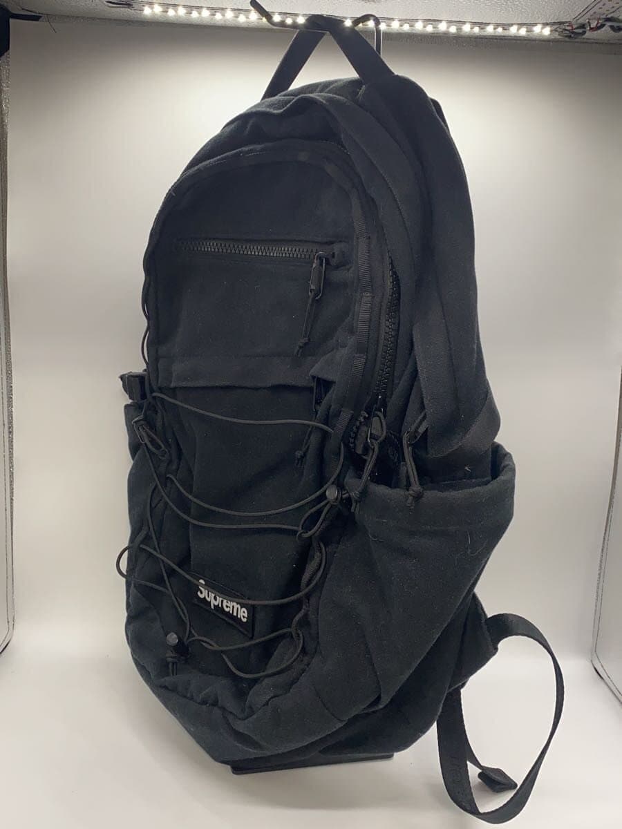 Supreme Backpack Cotton Black Solid Color 2