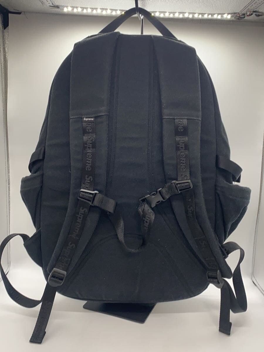 Supreme Backpack Cotton Black Solid Color 3