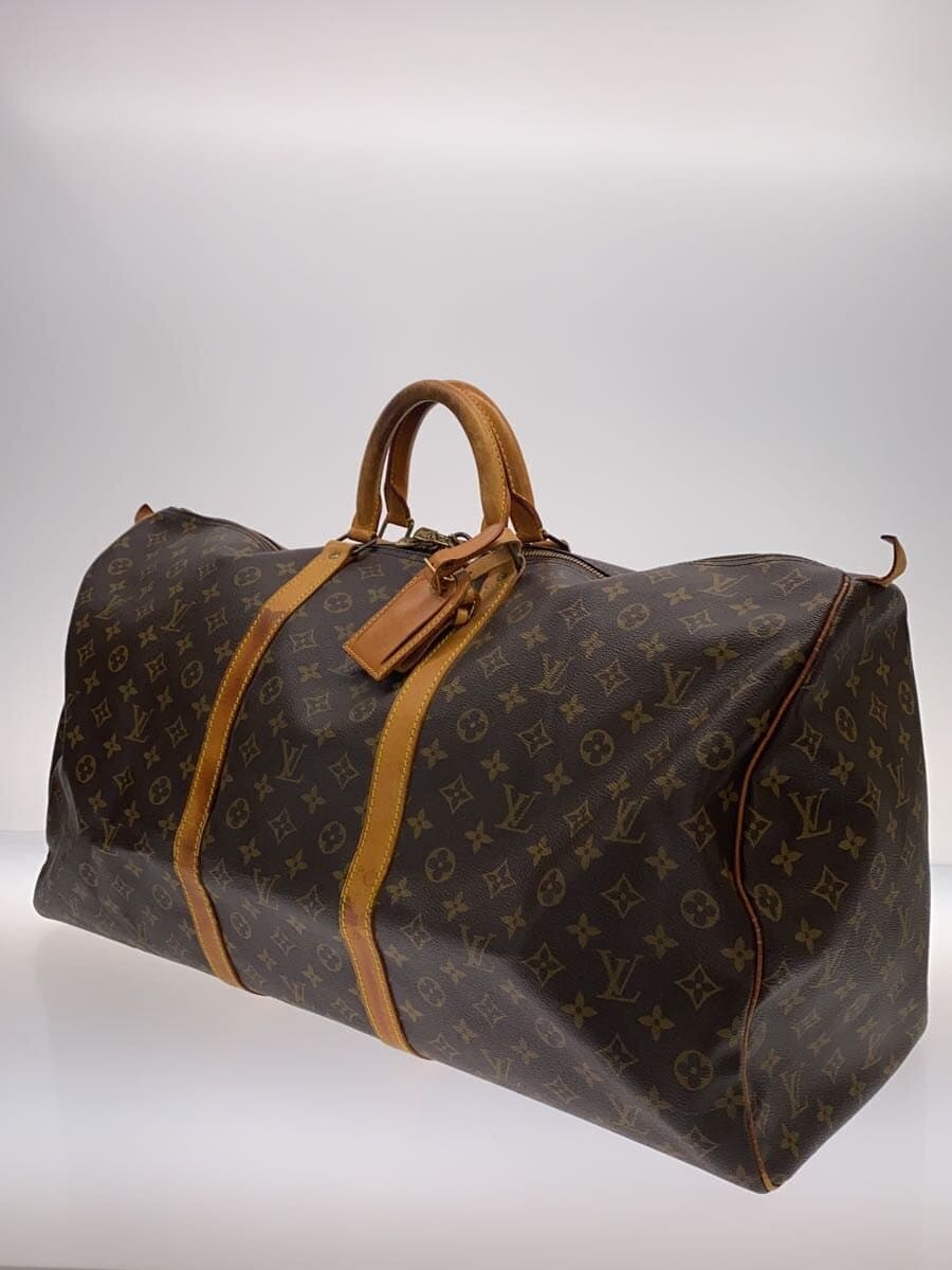 LOUIS VUITTON Keepall 60_Monogram Canvas PVC BRW 2