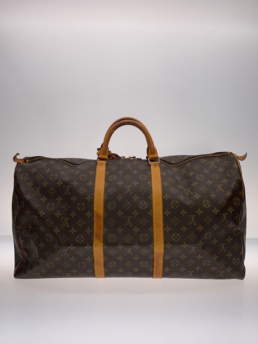 LOUIS VUITTON Keepall 60_Monogram Canvas PVC BRW 3