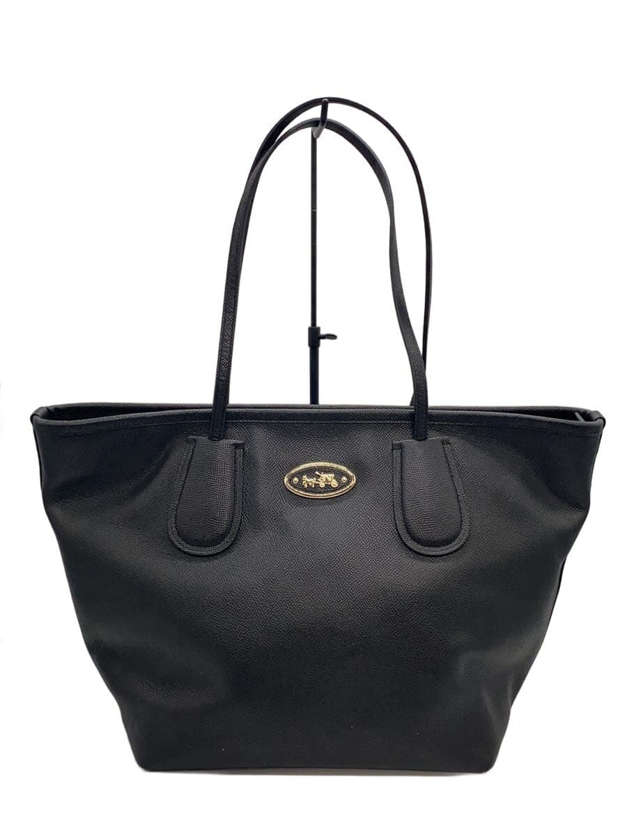 COACH Tote Bag_All Leather Leather BLK