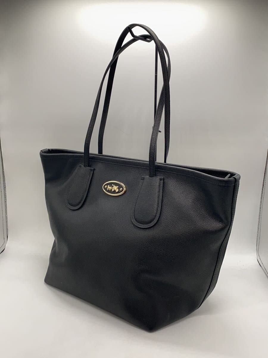 COACH Tote Bag_All Leather Leather BLK 2