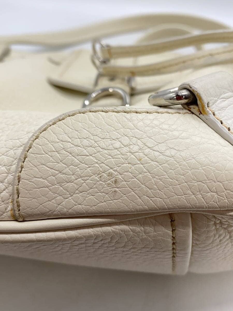 PRADA Bag Leather WHT Solid 7