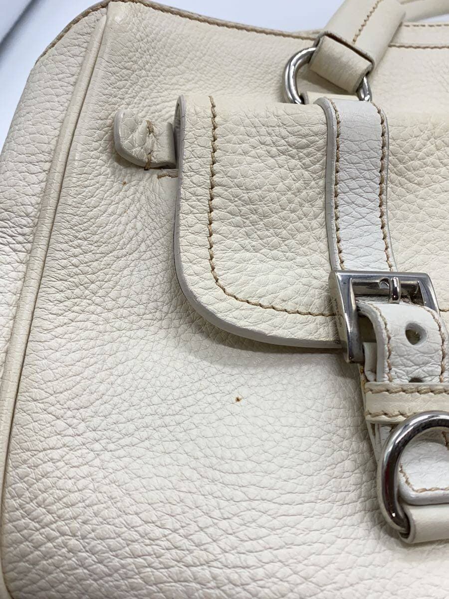 PRADA Bag Leather WHT Solid 8