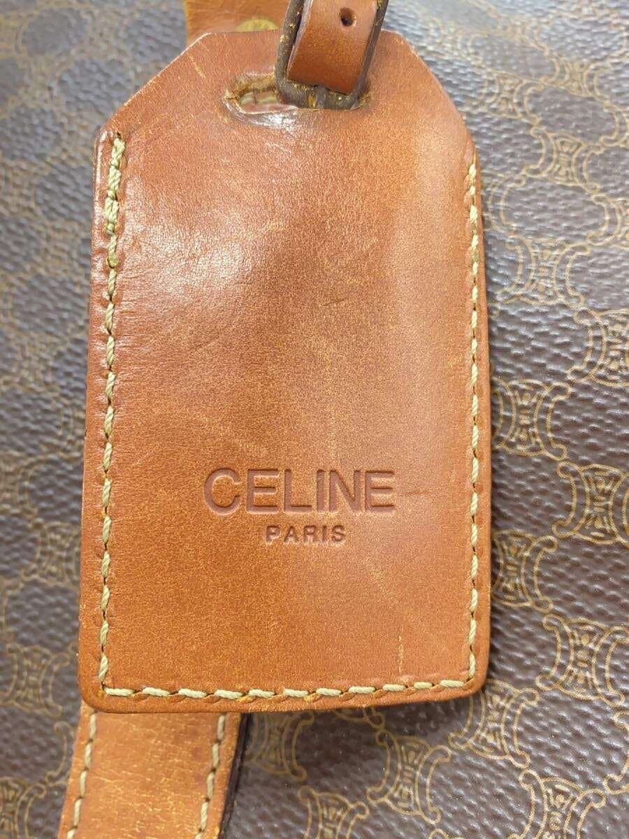 CELINE Boston Bag Leather BRW All-over Print 5