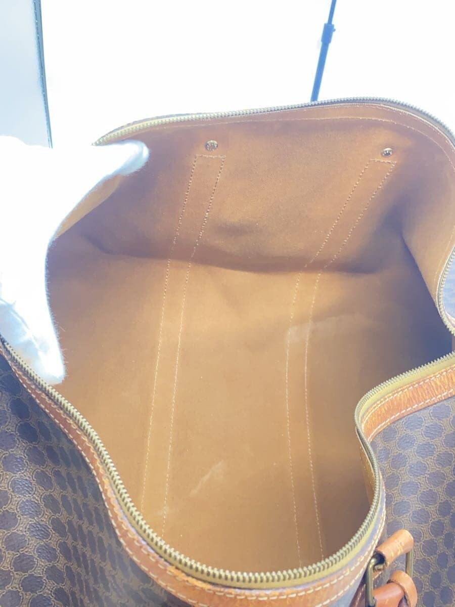 CELINE Boston Bag Leather BRW All-over Print 6