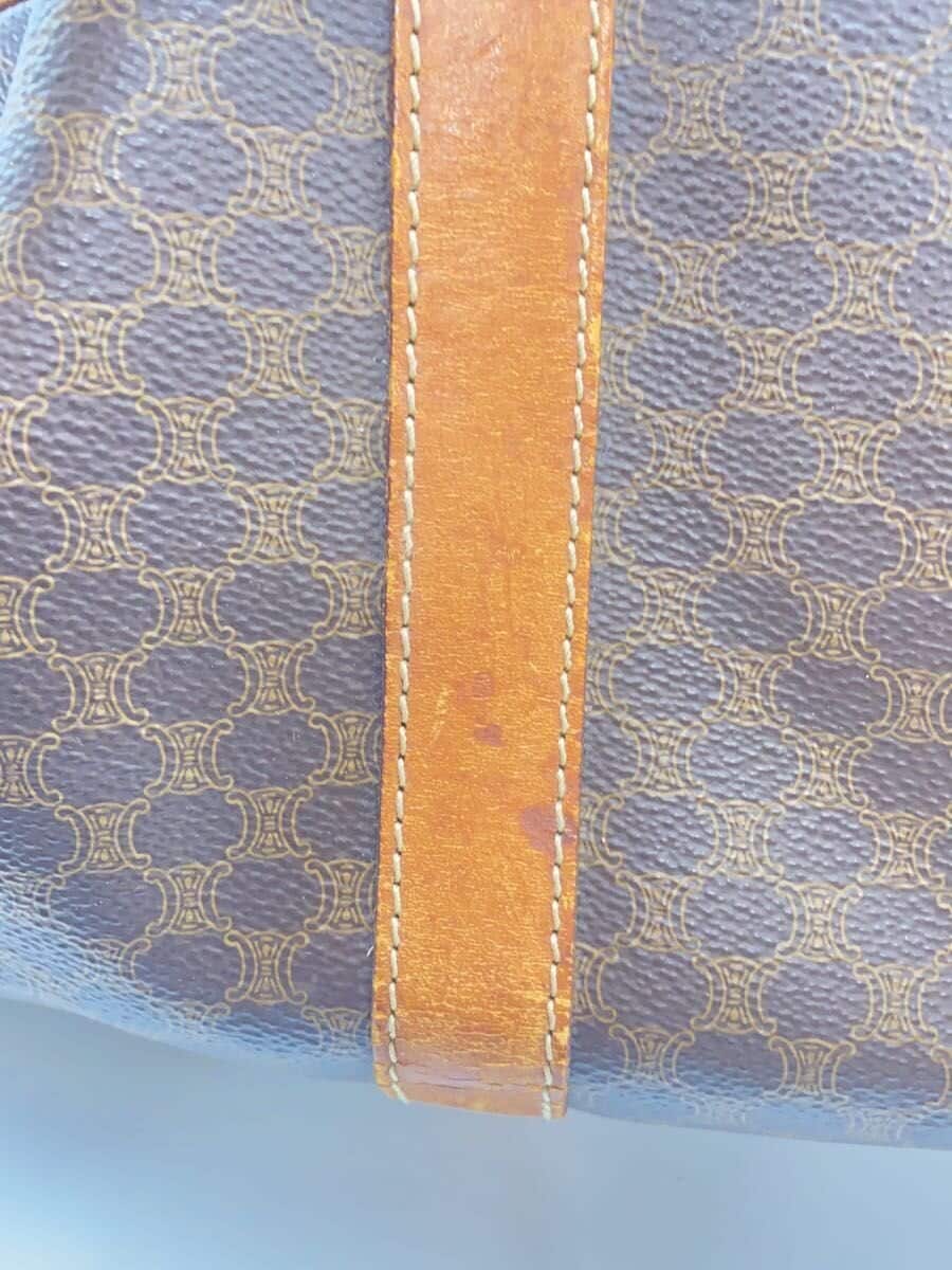 CELINE Boston Bag Leather BRW All-over Print 8