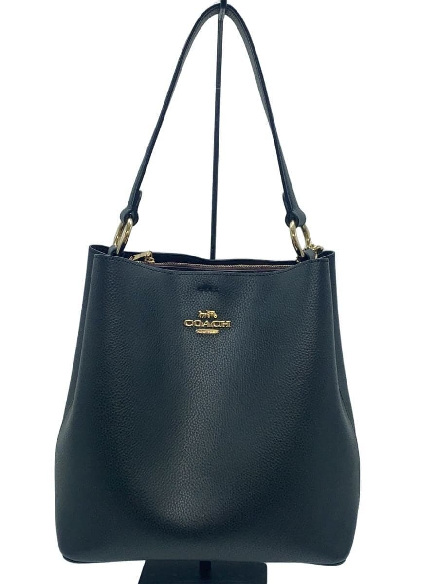 COACH bag leather BLK plain