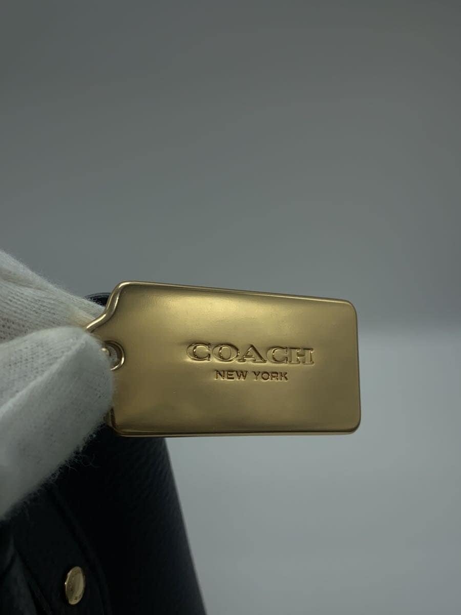 COACH bag leather BLK plain 8