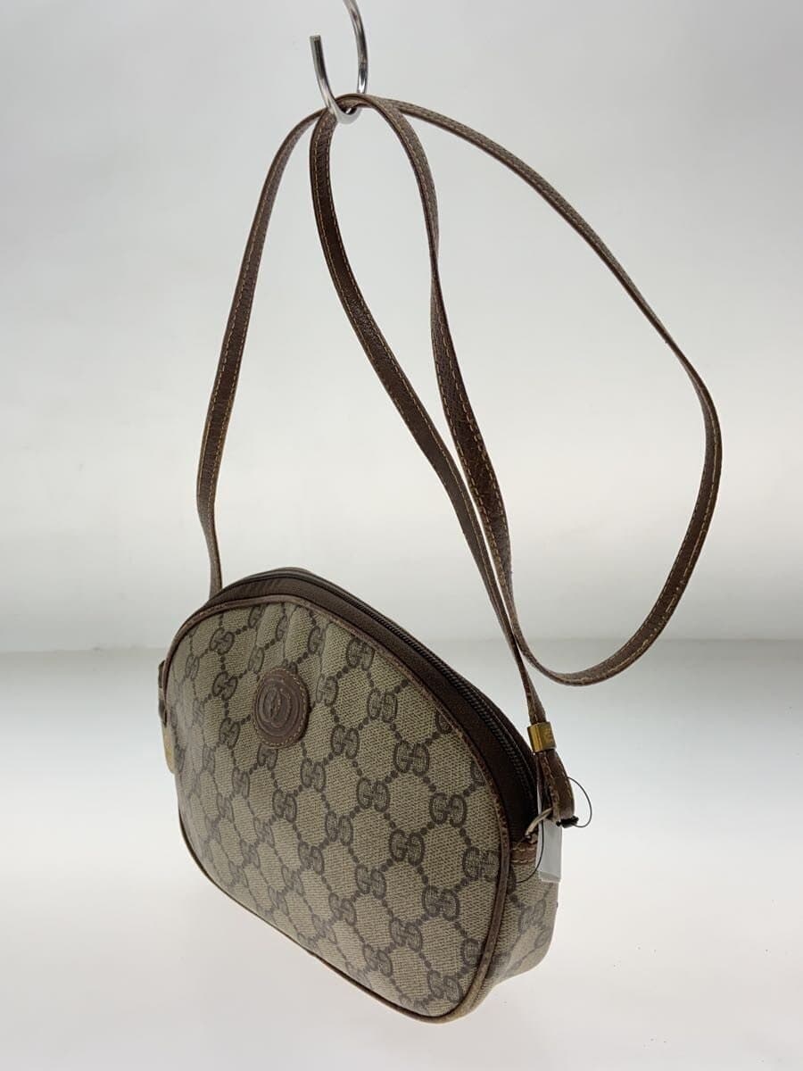 GUCCI shoulder bag PVC BEG Old Gucci Edges worn, inner dirt present 2