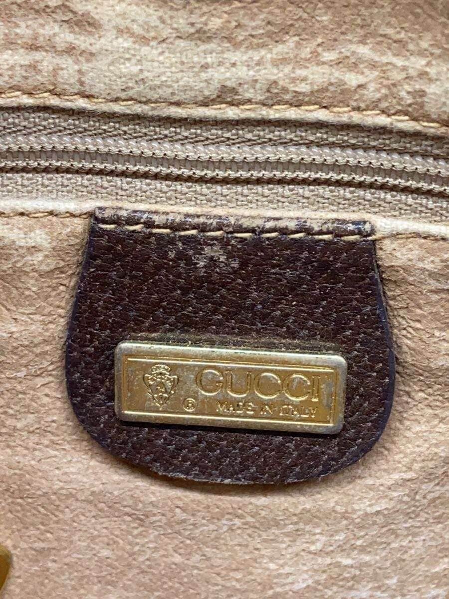 GUCCI shoulder bag PVC BEG Old Gucci Edges worn, inner dirt present 5