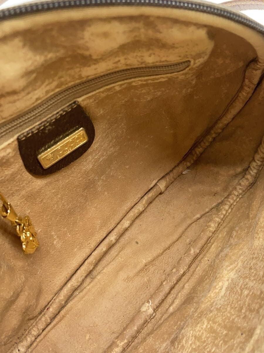 GUCCI shoulder bag PVC BEG Old Gucci Edges worn, inner dirt present 6