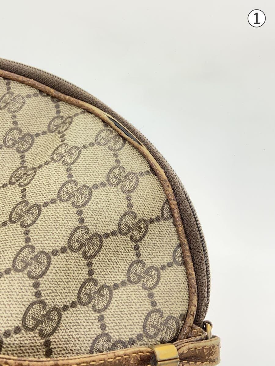 GUCCI shoulder bag PVC BEG Old Gucci Edges worn, inner dirt present 7