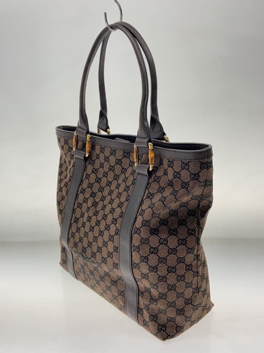 GUCCI Tote Bag Canvas BRW Monogram 339547 2