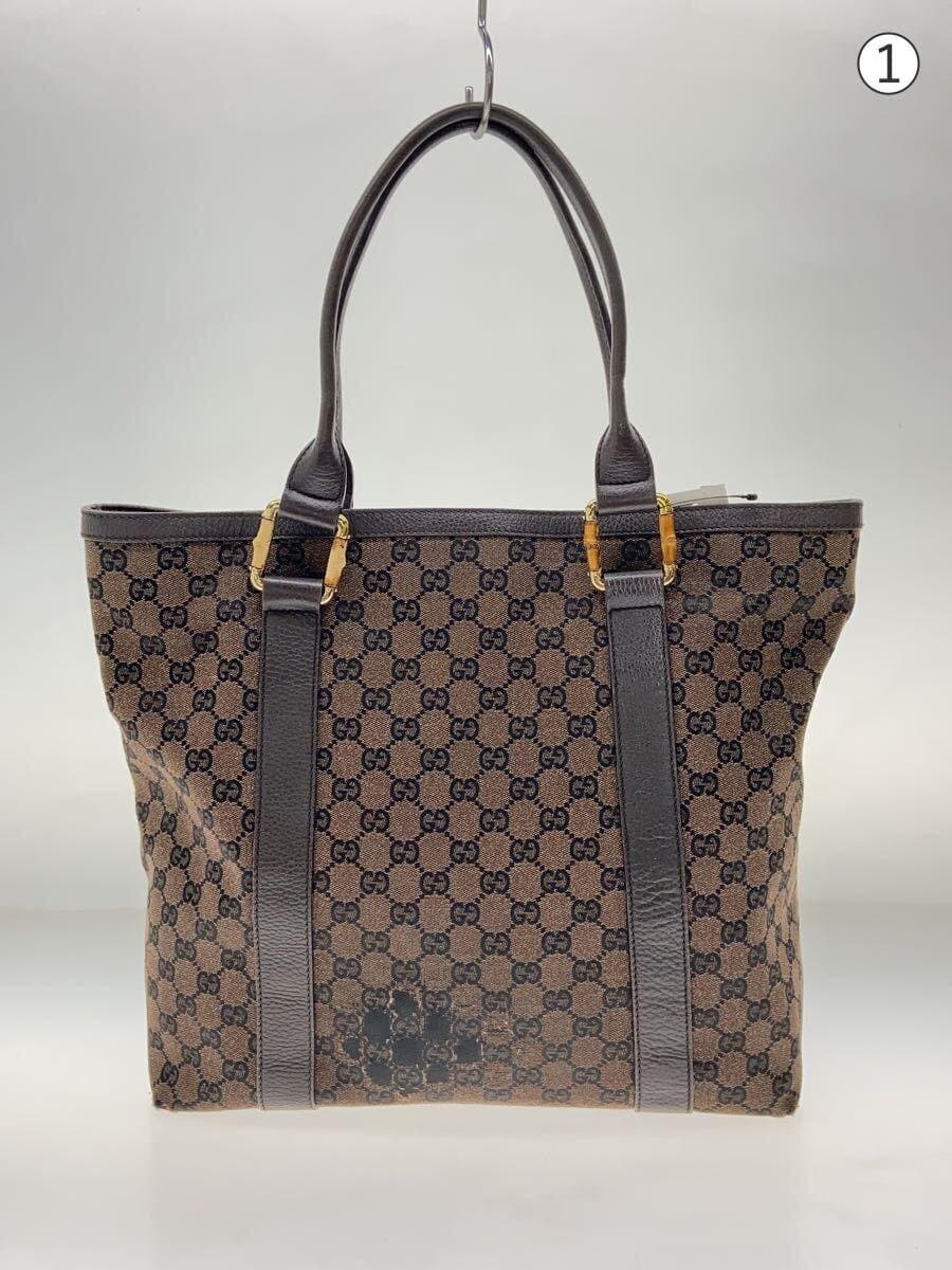 GUCCI Tote Bag Canvas BRW Monogram 339547 3