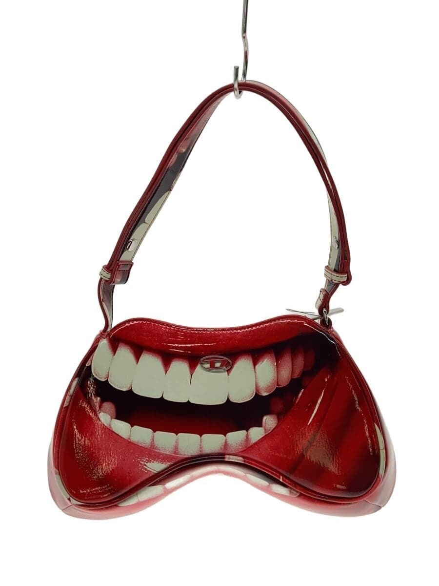 Diesel Fashion Shoulder Bag Enamel RED All-over Pattern X09100 P6019