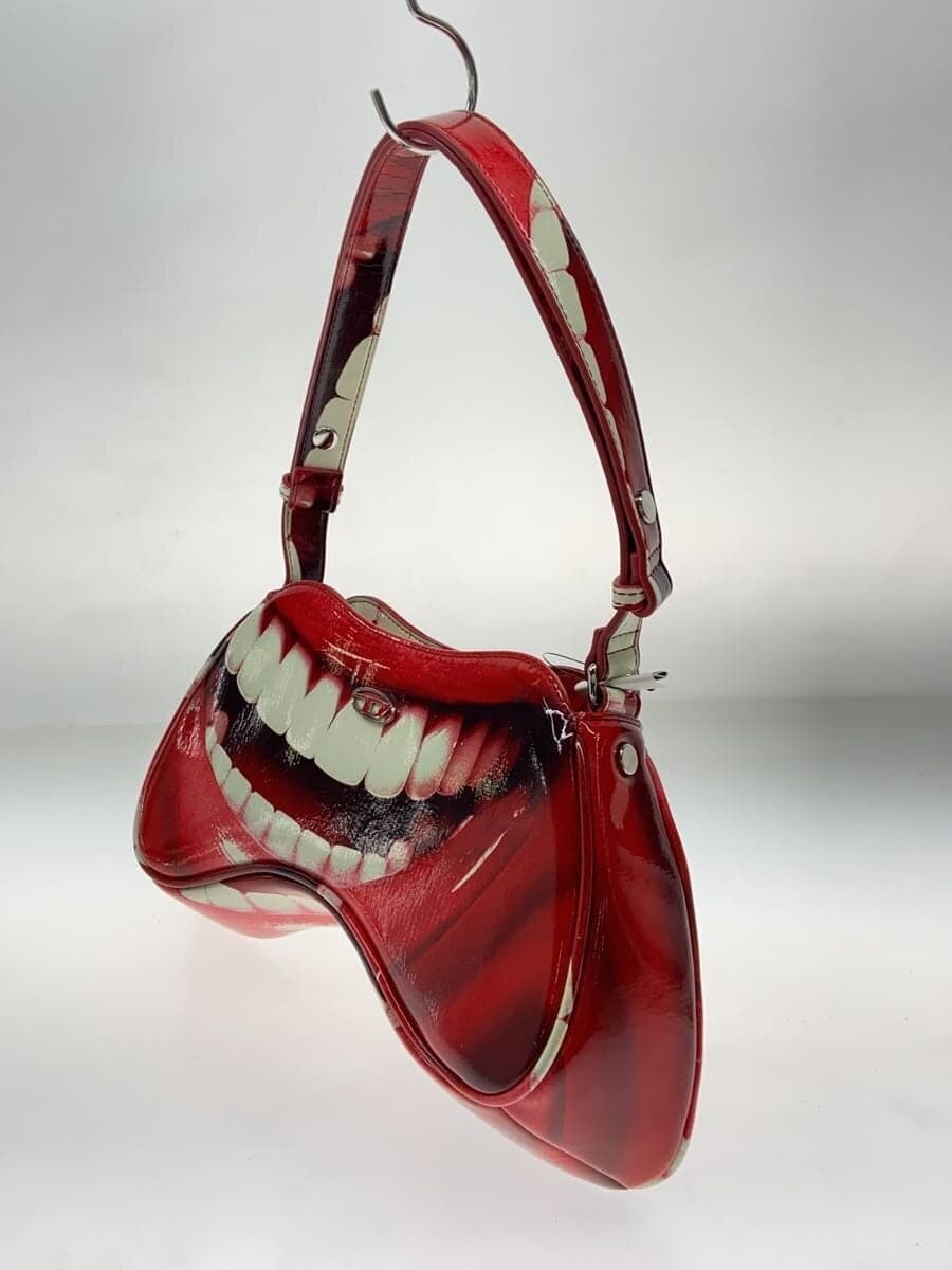 Diesel Fashion Shoulder Bag Enamel RED All-over Pattern X09100 P6019 2