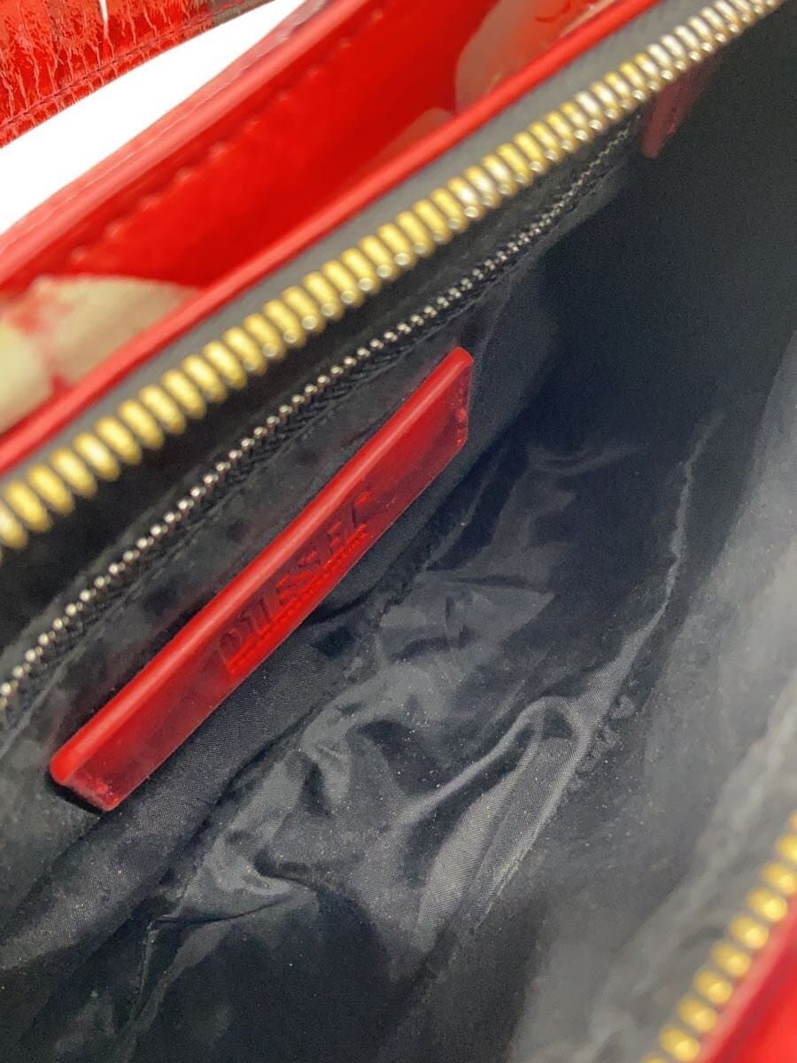 Diesel Fashion Shoulder Bag Enamel RED All-over Pattern X09100 P6019 6