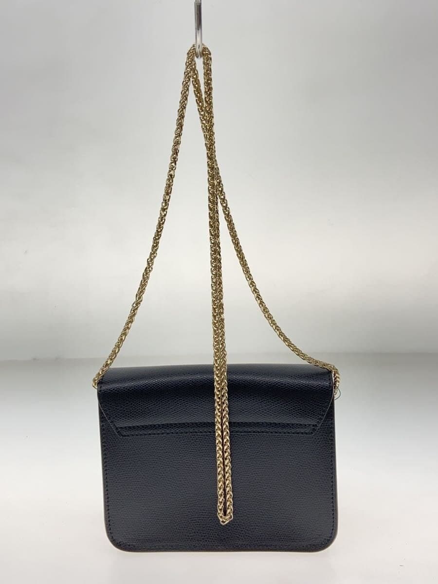 FURLA Shoulder Bag Leather Black G6400 Metropolis Chain Shoulder 3