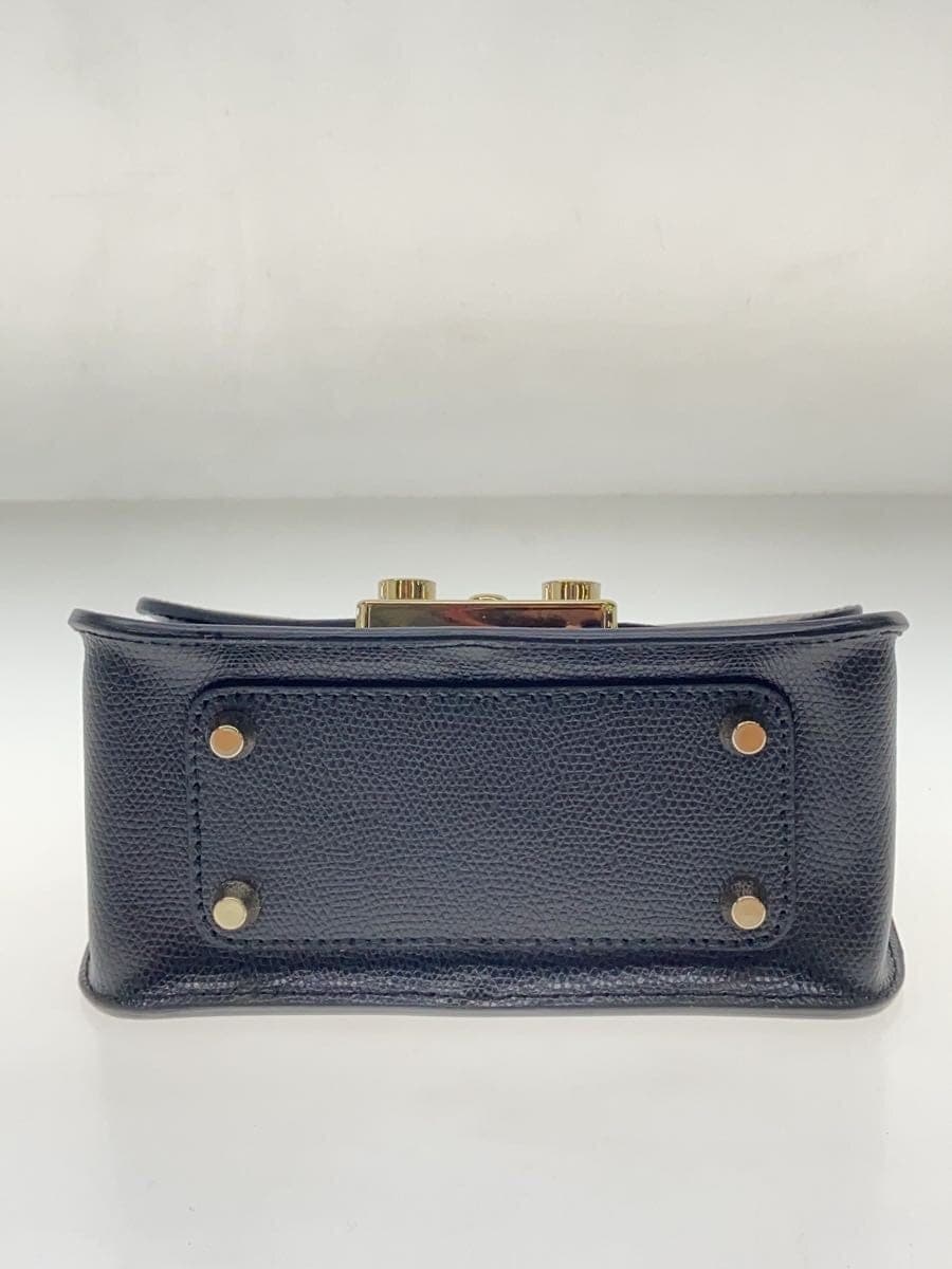 FURLA Shoulder Bag Leather Black G6400 Metropolis Chain Shoulder 4